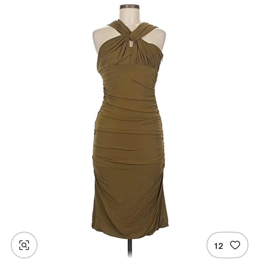 Philosophy di Alberta Ferretti forest green Midi Dress